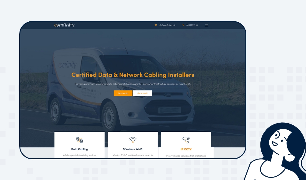 Website for network cabling company - Comfinity
