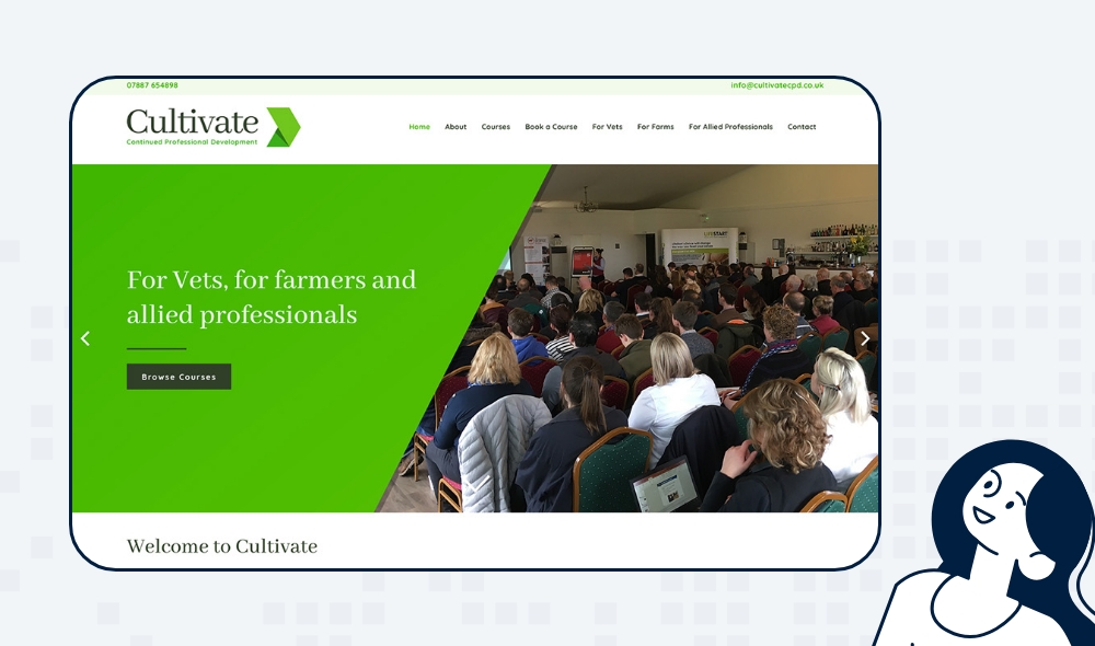 Stunning web design for Cultivate CPD
