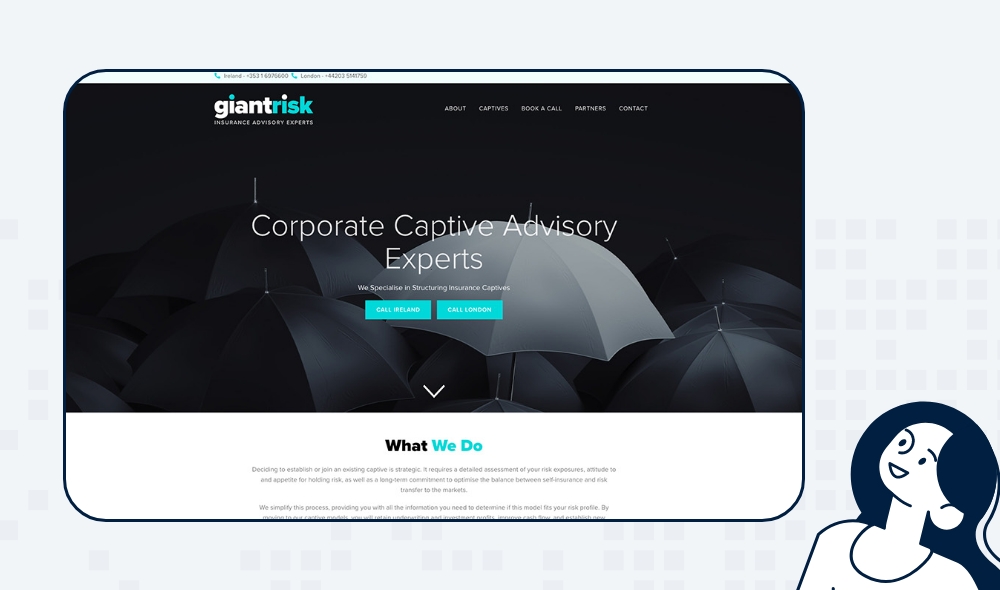 Bespoke web design for Giant Risk